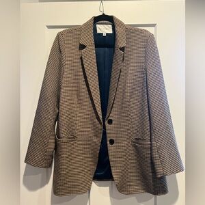 Lucy Paris Brown and Black Checkered Blazer